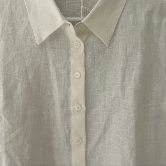 Reformation Sky Relaxed Linen Top Ivory - Size S; New with Tags - Picture 4 of 10